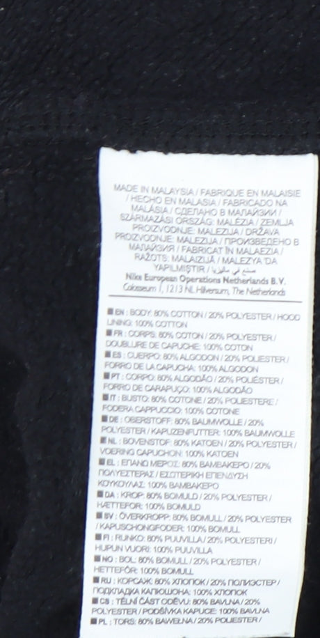 Nike Men's Black Full Zip Hoodie Size M Regular Fit Logo