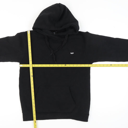 MP Mens Black Pullover Hoodie Small Regular Fit Hooded Jumper