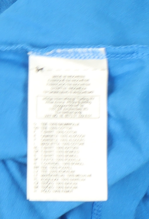 Reebok Womens Blue XL V-Neck Short Sleeve T-Shirt Gym Top