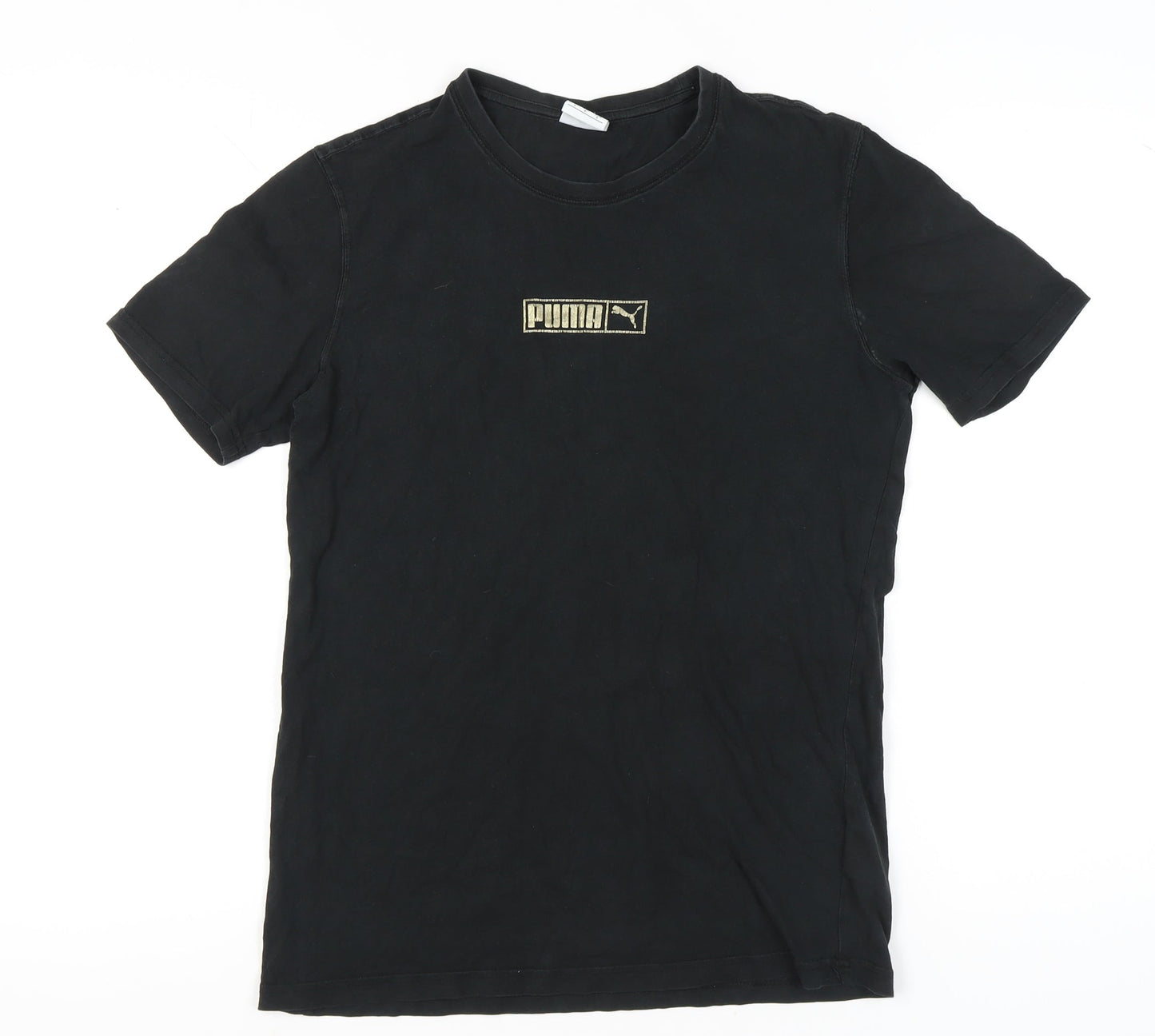 Puma Men's Black Small Logo T-Shirt Crew Neck Short Sleeve