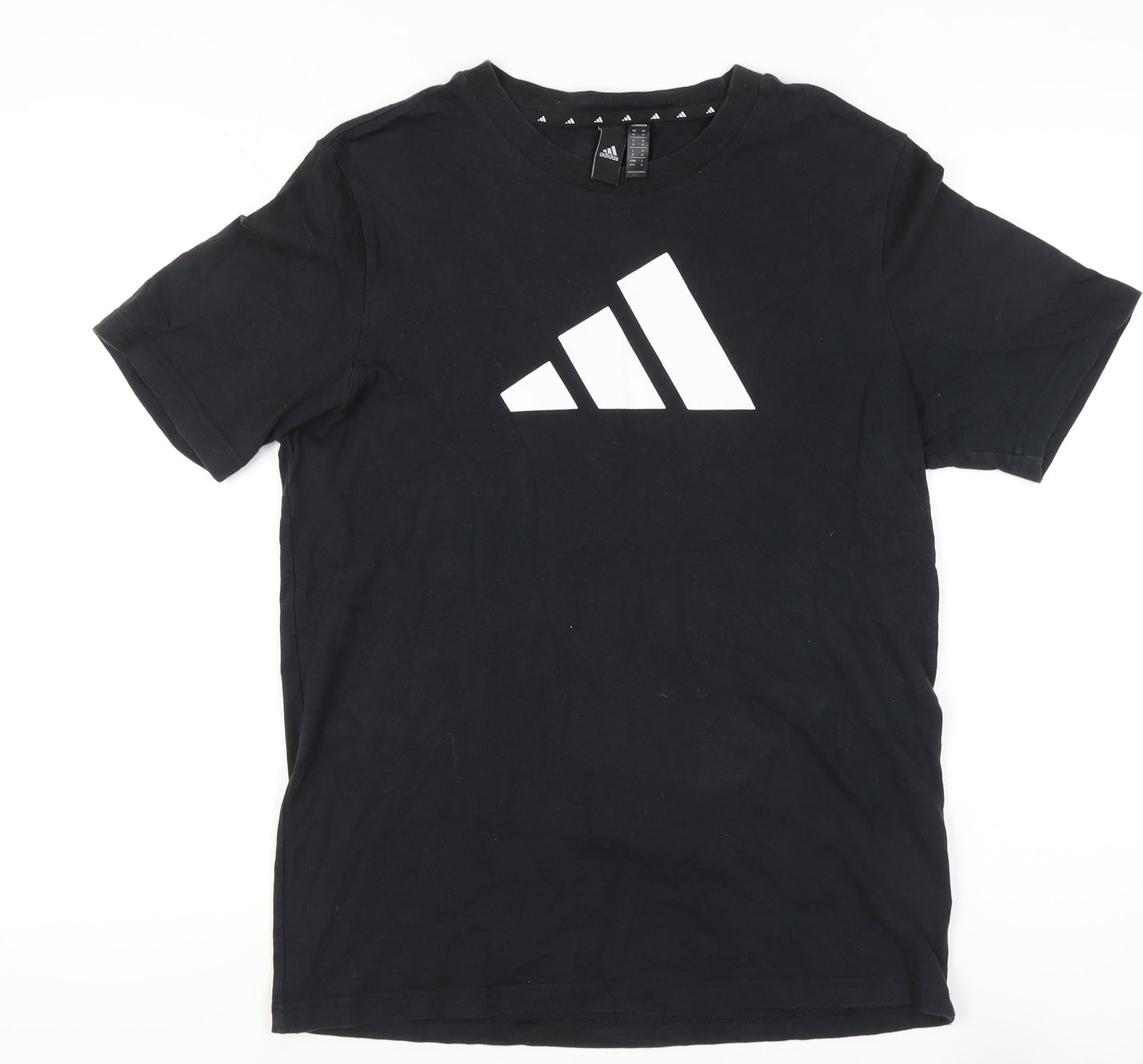 Adidas Mens Black Medium Sports Logo Cotton T-Shirt