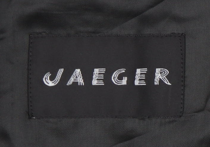 Jaeger Men's Black Wool 50R Suit Jacket Classic Formal Wear