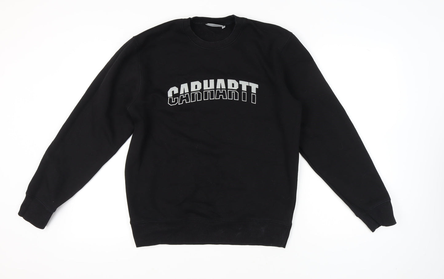 Carhartt Mens Black M Pullover Sweatshirt Crew Neck Logo