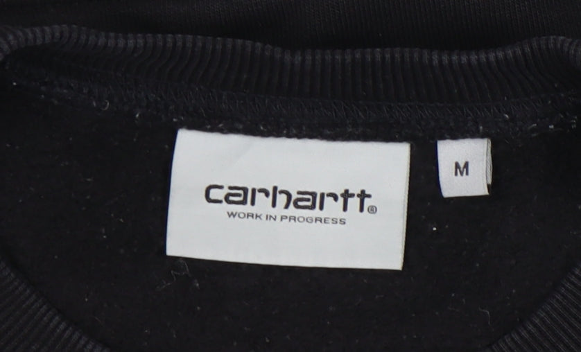 Carhartt Mens Black M Pullover Sweatshirt Crew Neck Logo