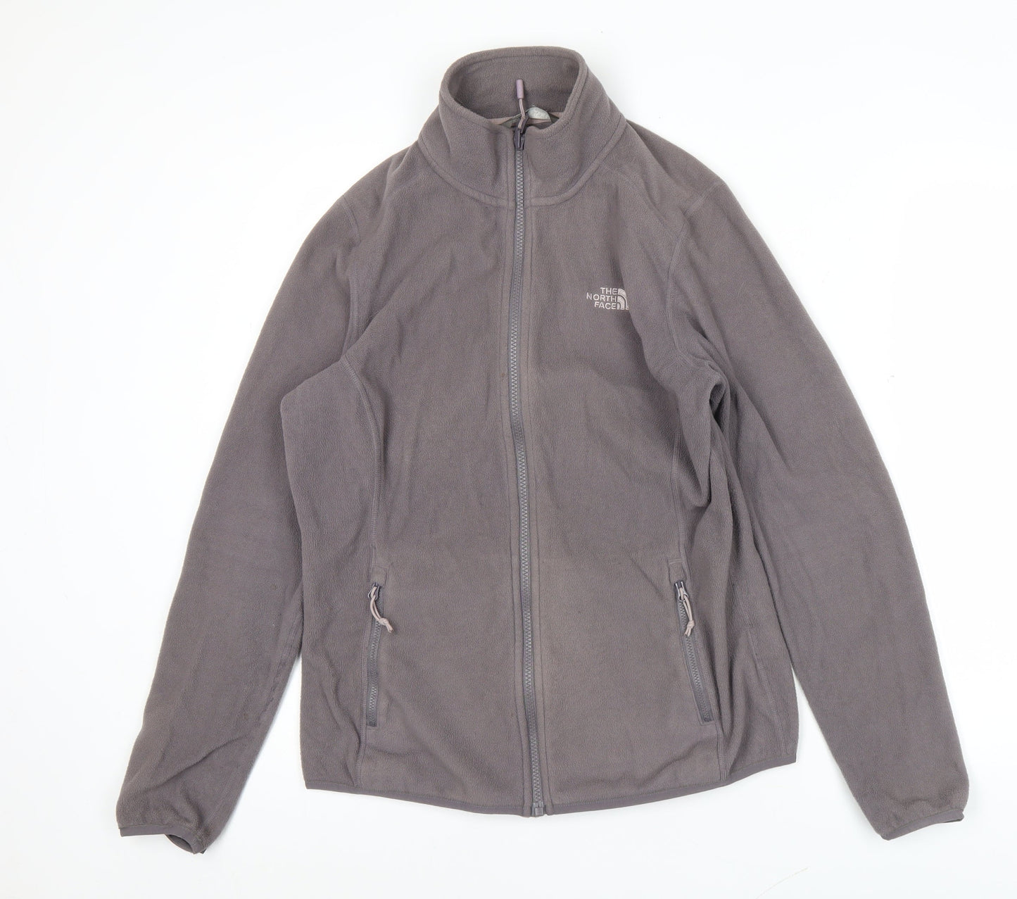 The North Face Womens Grey Fleece Full Zip Jacket Size L