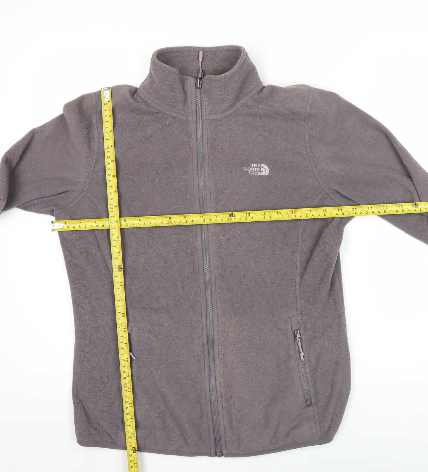 The North Face Womens Grey Fleece Full Zip Jacket Size L