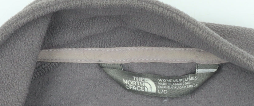 The North Face Womens Grey Fleece Full Zip Jacket Size L