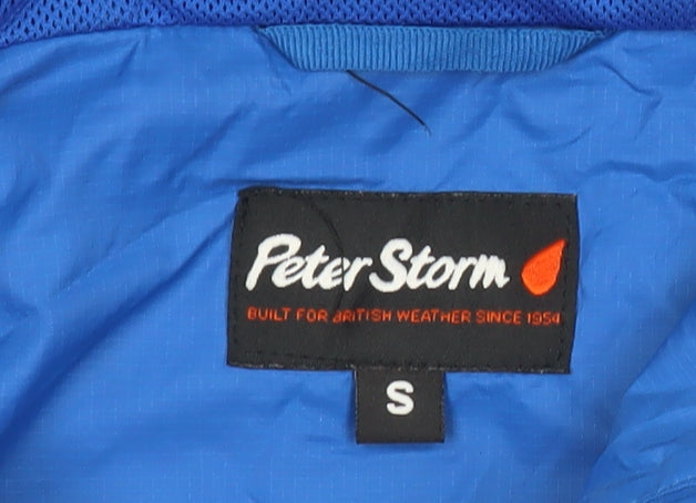 Peter Storm Men’s Blue Windbreaker Jacket Size S Hooded Outdoor Coat