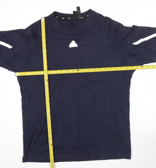 Adidas Men’s Blue M Short Sleeve Sports Cotton T-Shirt