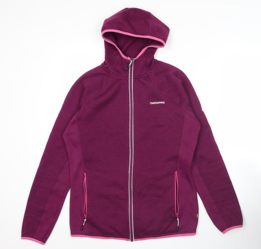 Craghoppers Womens Purple Full Zip Hoodie Jacket UK 12 Regular Fit