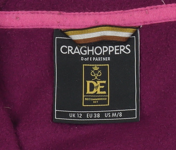 Craghoppers Womens Purple Full Zip Hoodie Jacket UK 12 Regular Fit