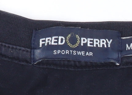 Fred Perry Mens Blue M Colourblock Logo Crew Neck T-Shirt