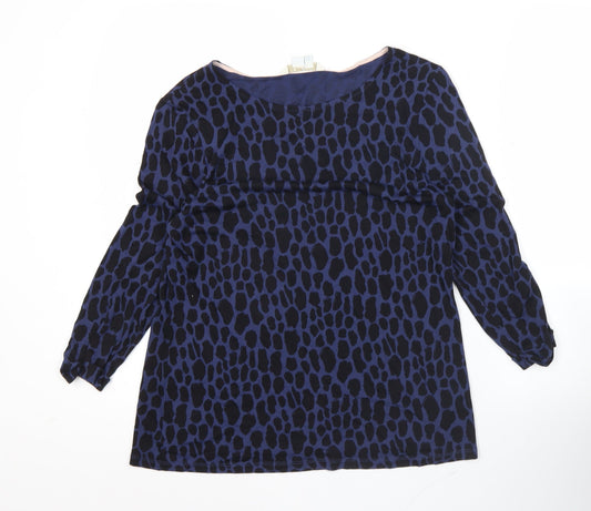 Womens UK Size 12 Boden Blue Lyocell Blend Blouse