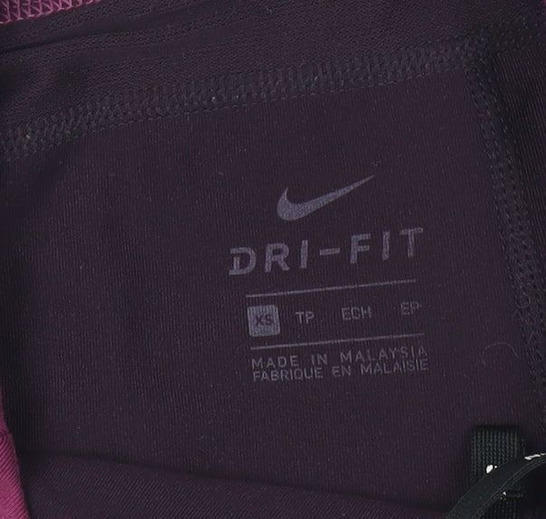 Nike Womens Purple XS Athletic Dri-Fit Running Training Shorts