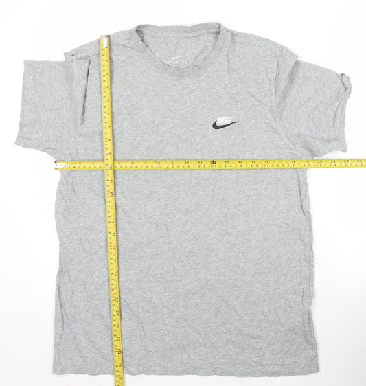 Nike Men's Grey M Casual Short Sleeve Crew Neck Cotton T-Shirt