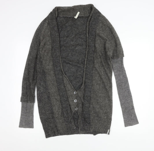 Firetrap Women’s Grey Alpaca Blend Cardigan Size M V-Neck