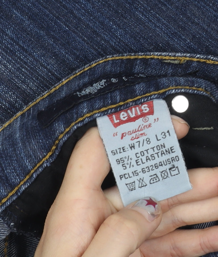 Levi's Womens Blue Size 8 Slim Skinny Jeans Denim Stretch 31in Leg