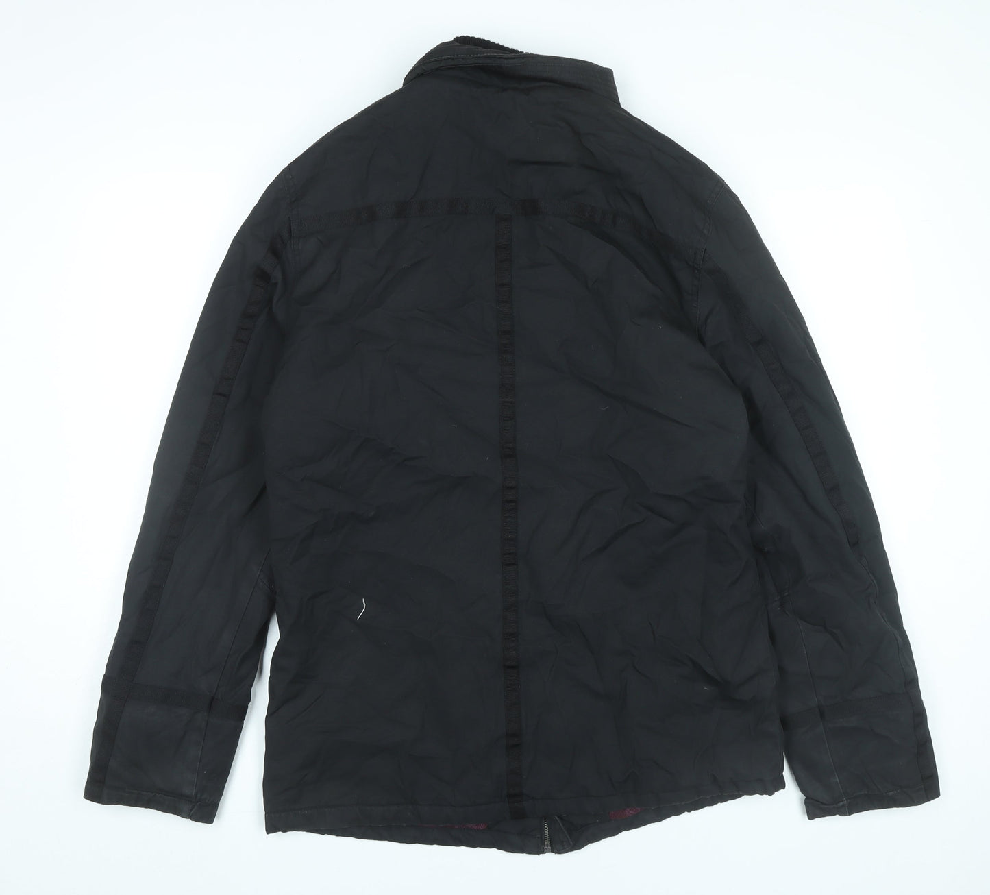 Firetrap Men’s Black Military Jacket Size M Cotton Casual Workwear