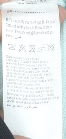 Jack & Jones Men’s Blue Purple Cotton V-Neck Pullover Jumper Size M