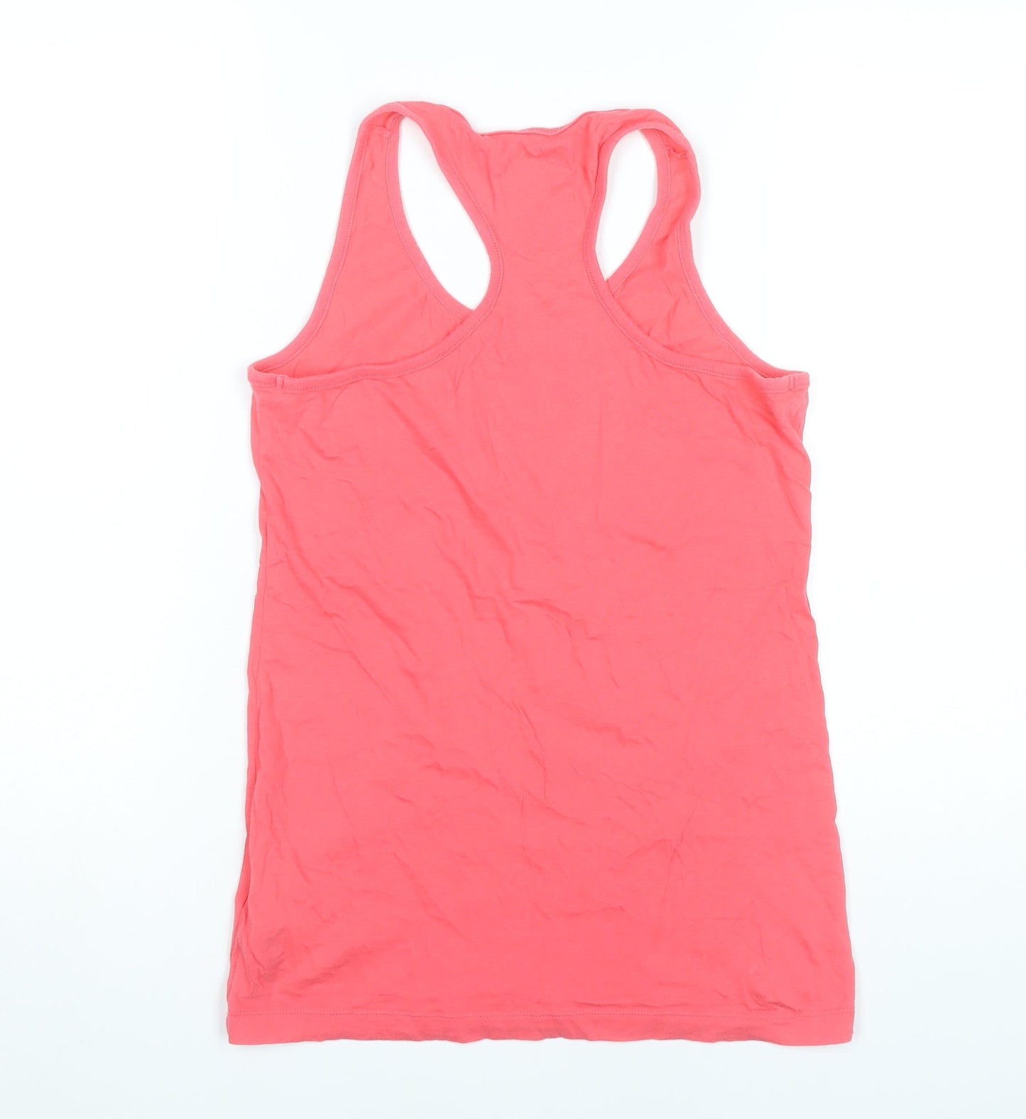 Nike Womens Pink Slim Fit Racerback Cotton Tank Top Size M