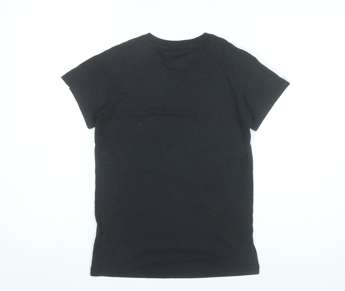Adidas Womens Black T-Shirt Size 10 Short Sleeve Crew Neck Sports Casual