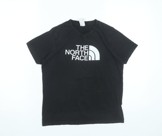 The North Face Boys Black Logo Cotton Short Sleeve T-Shirt L