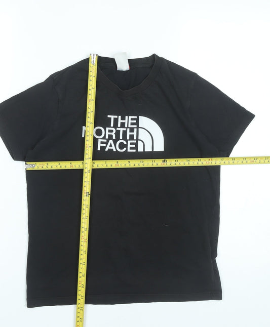 The North Face Boys Black Logo Cotton Short Sleeve T-Shirt L