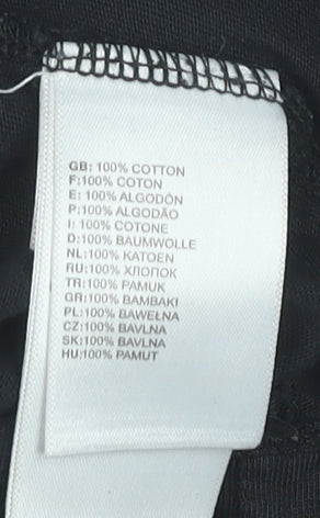 The North Face Boys Black Logo Cotton Short Sleeve T-Shirt L