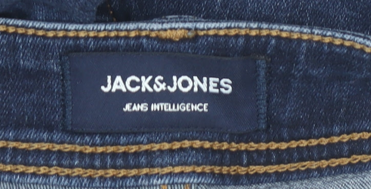 Jack & Jones Men's Blue Slim Fit Straight Leg Jeans 31x32