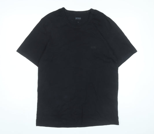 Hugo Boss Men’s Black XL Cotton Crew Neck Short Sleeve T-Shirt