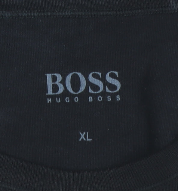 Hugo Boss Men’s Black XL Cotton Crew Neck Short Sleeve T-Shirt