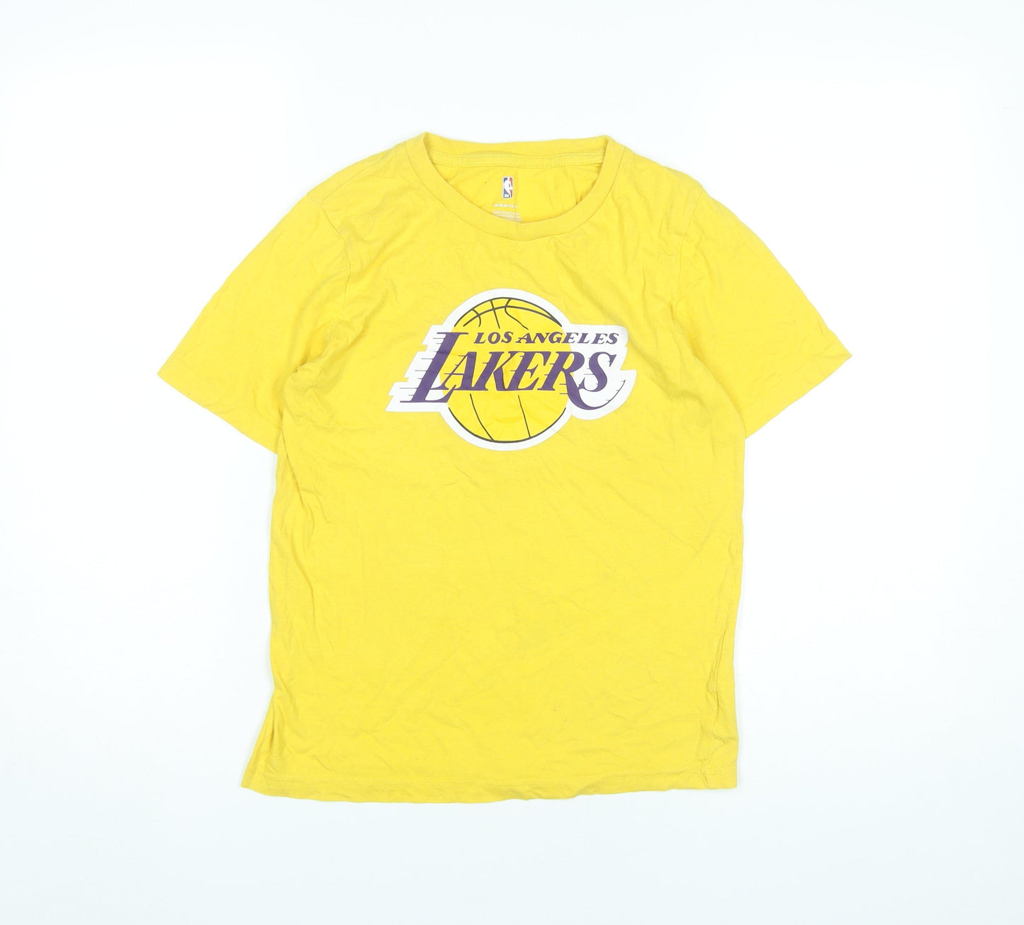 NBA Boys Yellow Los Angeles Lakers T-Shirt Size 10-11 Years Cotton