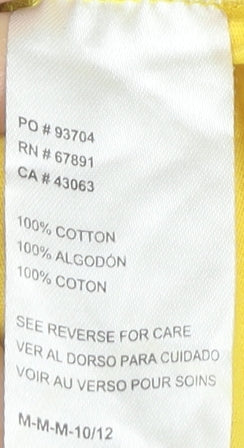 NBA Boys Yellow Los Angeles Lakers T-Shirt Size 10-11 Years Cotton