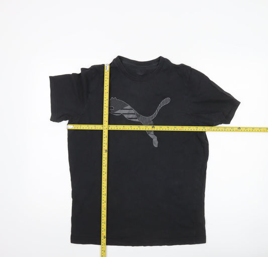 Puma Men’s Black M Regular Fit Sports Logo T-Shirt
