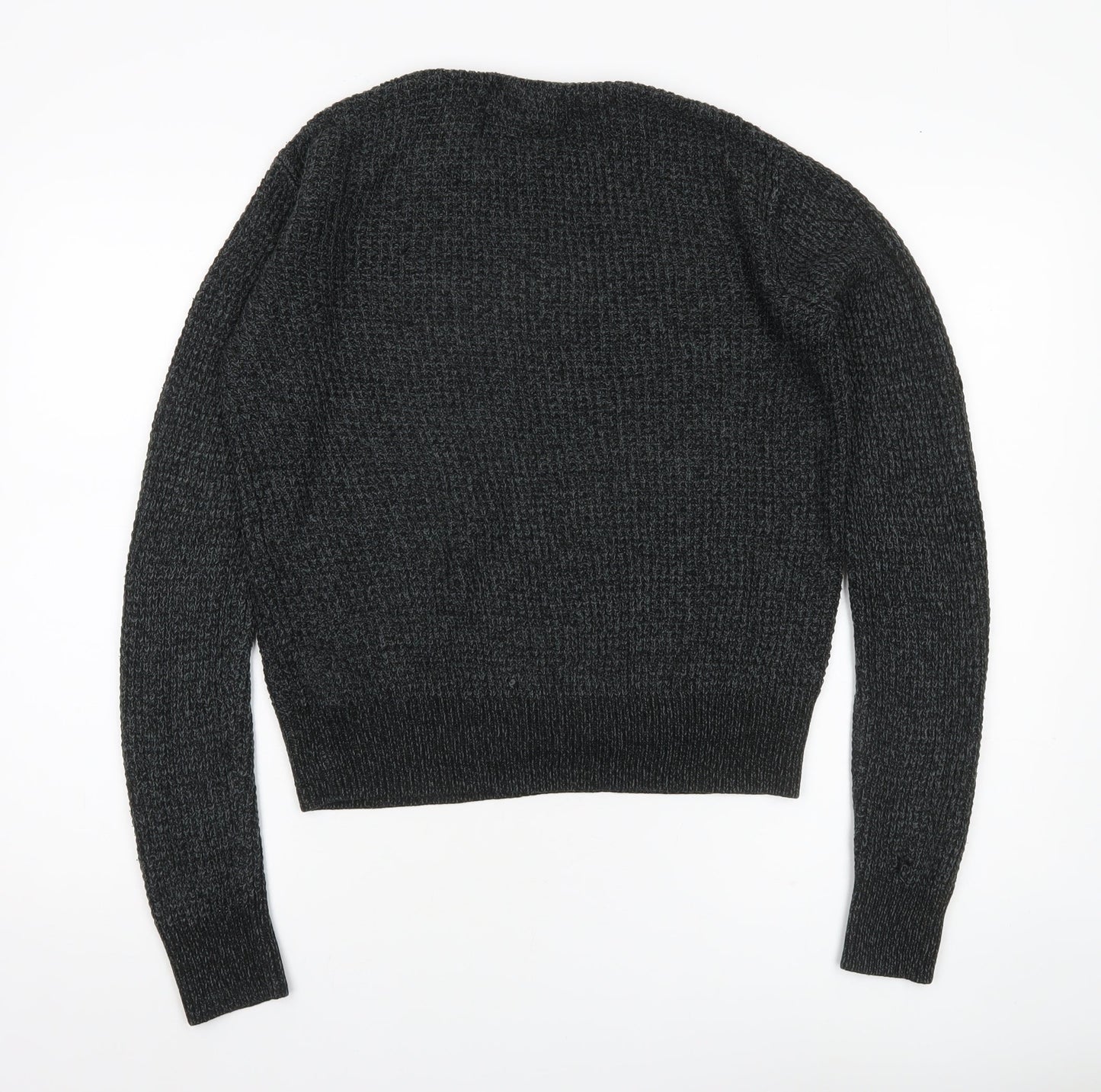 Firetrap Women Grey Chunky-Knit Pullover Jumper UK S
