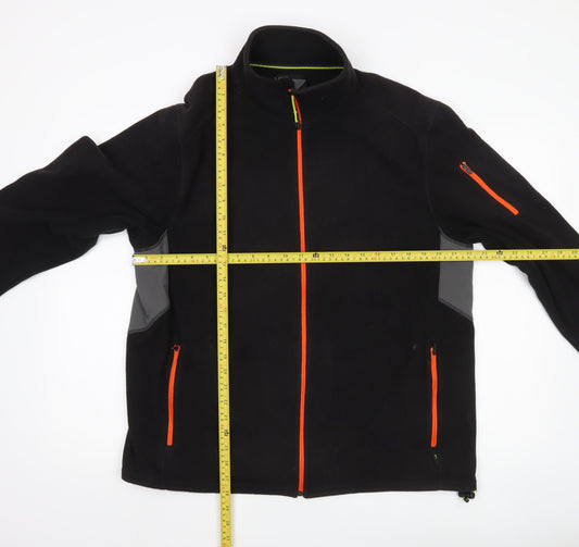 Marks and Spencer Mens Black L 41-43" Fleece Active Jacket Full Zip Outdoor
