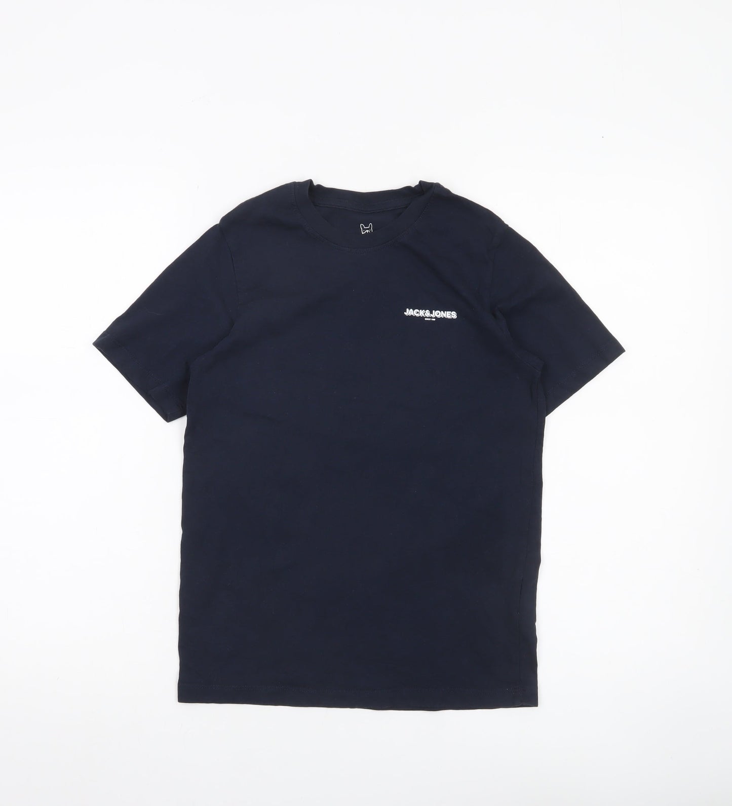 Jack & Jones Boys Blue Logo T-Shirt 12 Years Short Sleeve Crew Neck
