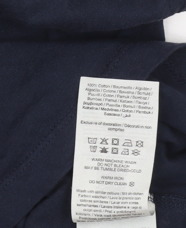 Jack & Jones Boys Blue Logo T-Shirt 12 Years Short Sleeve Crew Neck