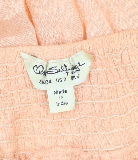Additional view of Miss Selfridge Women’s Pink Off Shoulder Lace Trim Blouse UK 6