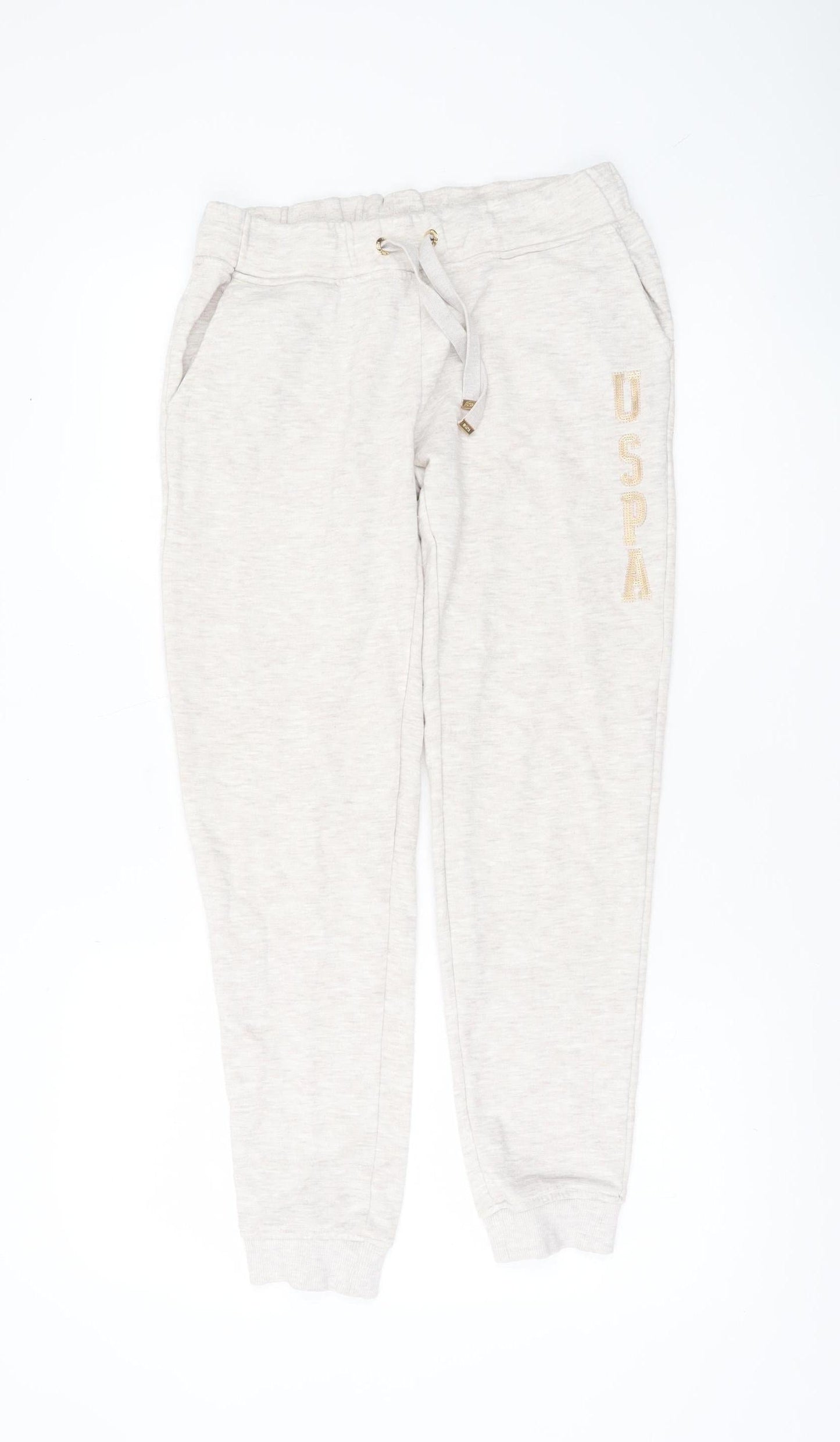 U.S. Polo Assn. Womens Beige Jogger Sweatpants Size S Casual