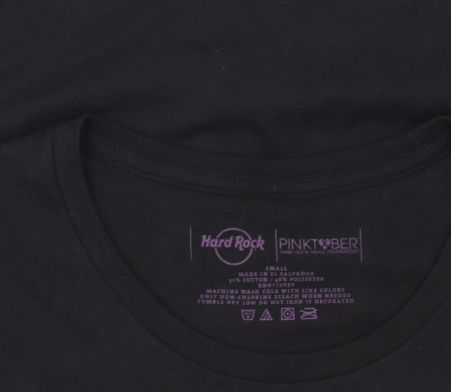 Hard Rock Womens Black PINKTOBER Brave T-Shirt Size S Short Sleeve