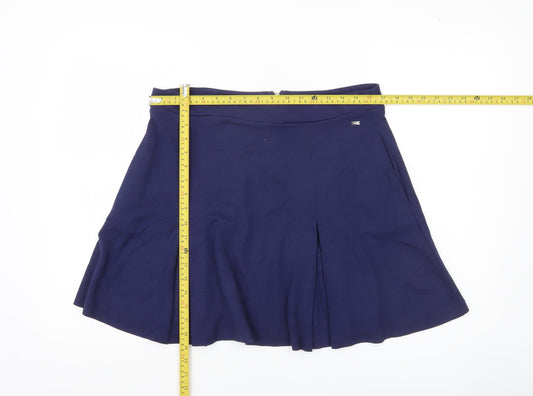 Tommy Hilfiger Women Blue XL Skater Skirt with Zip Pockets