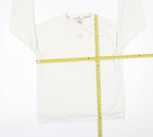 Tommy Sport Mens White M Pullover Sweatshirt Crew Neck Logo