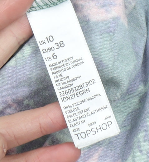 Topshop Women’s Multicoloured Floral Bodycon Dress UK 10