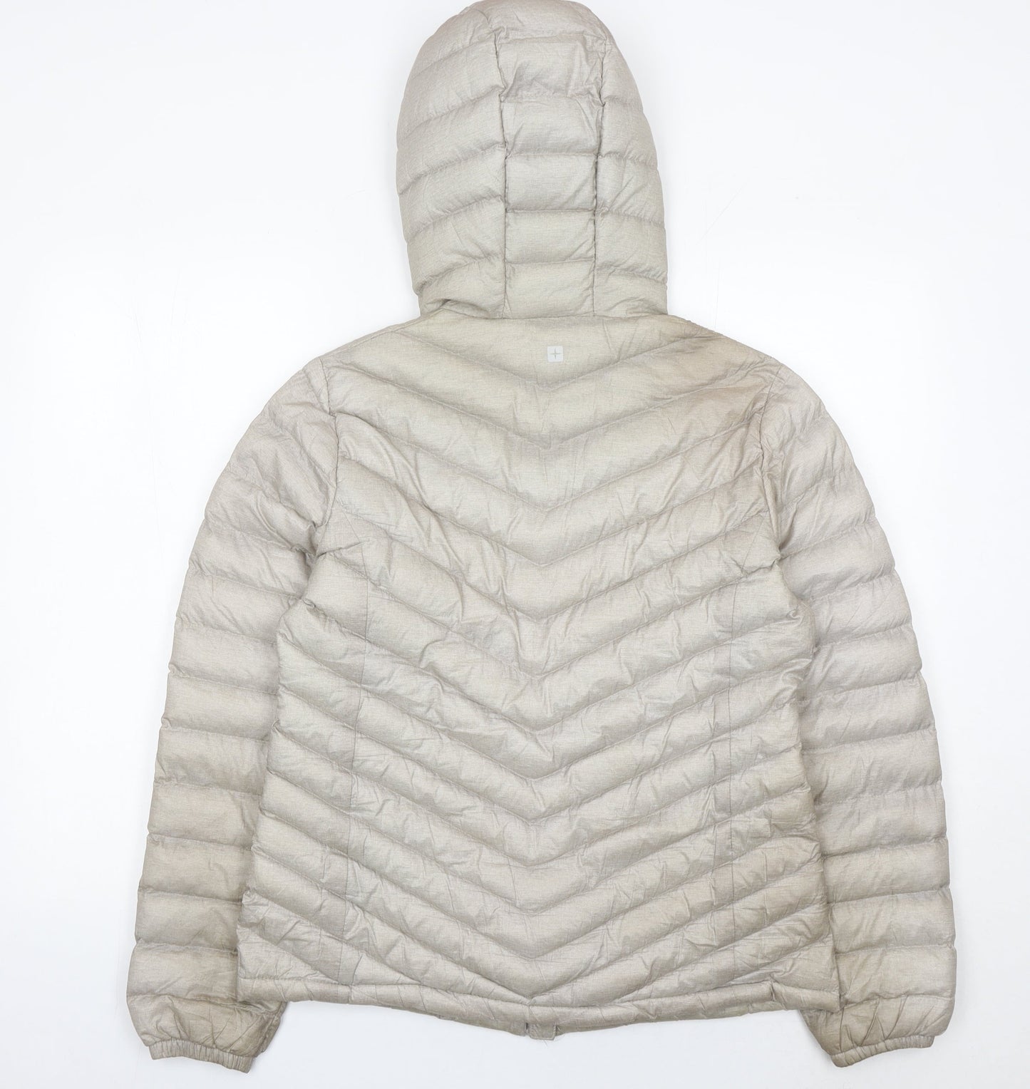 Mountain Warehouse Womens Beige Size 12 Puffer Jacket Hooded Nylon
