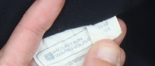 Mountain Warehouse Boys Black Fleece 1/2 Zip Sweatshirt 11-12 Years