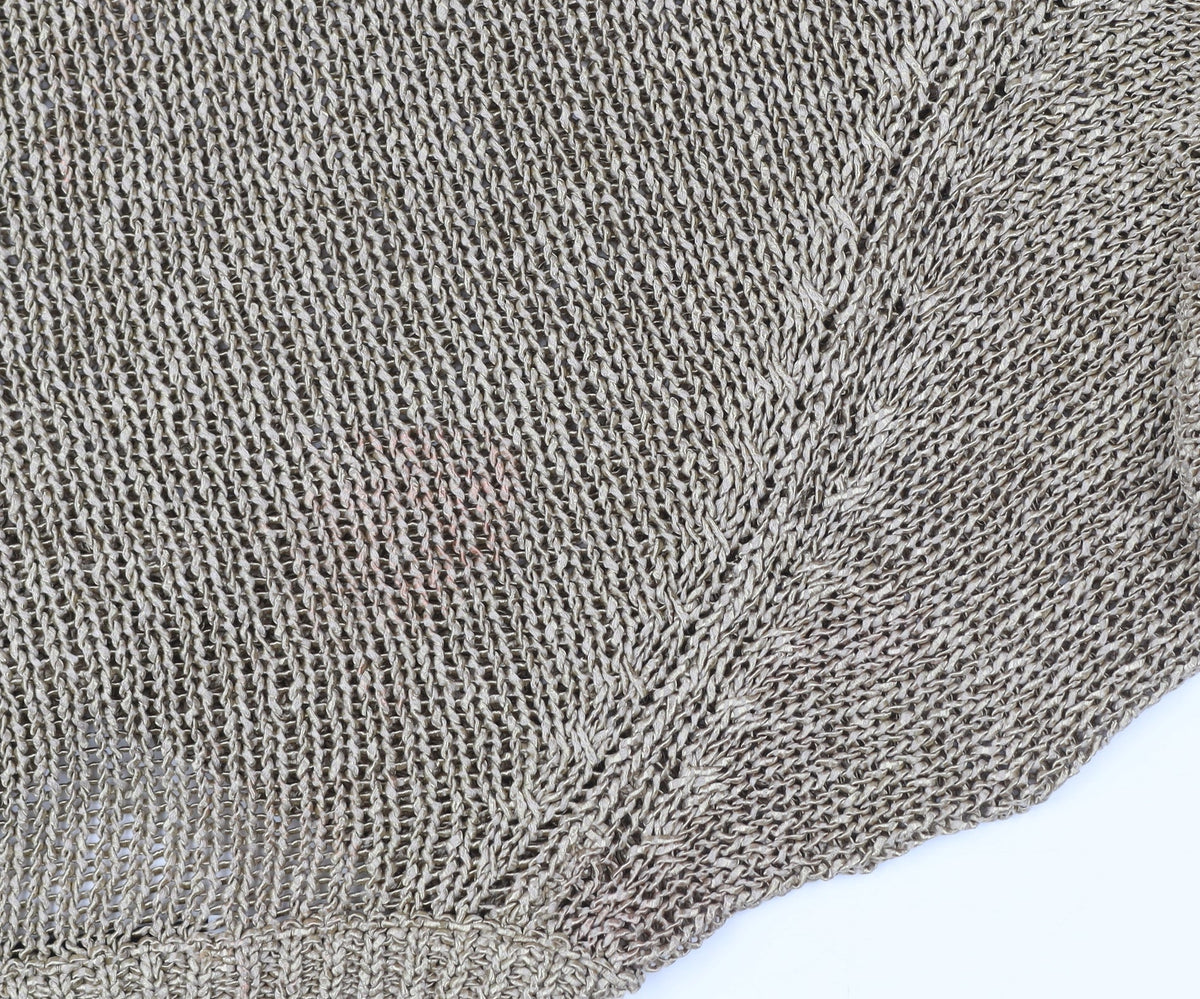 Additional view of Oui Women’s Beige V-Neck Open-Knit jumper, size UK 12