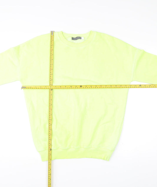 Mint Velvet Women Green Sweatshirt Small Pullover Cotton Blend