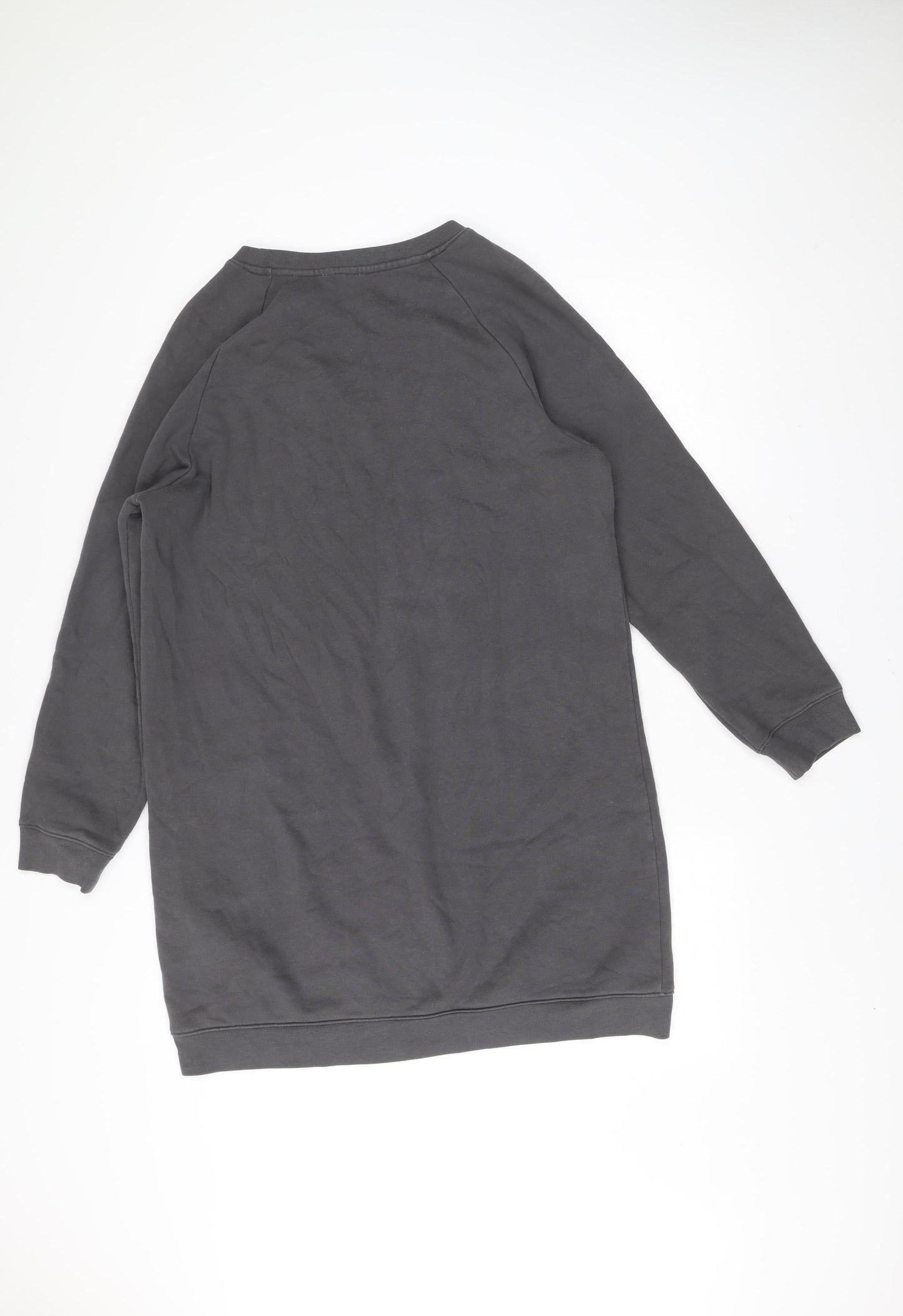 Levi's Womens Grey Logo Long Sleeve Crew Neck T-Shirt Dress M