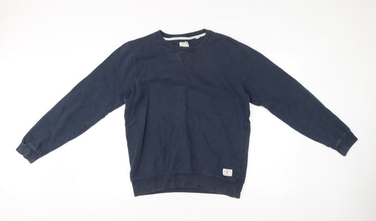Jack Wills Men’s Blue Cotton Crew Neck Sweatshirt Size S Regular Fit